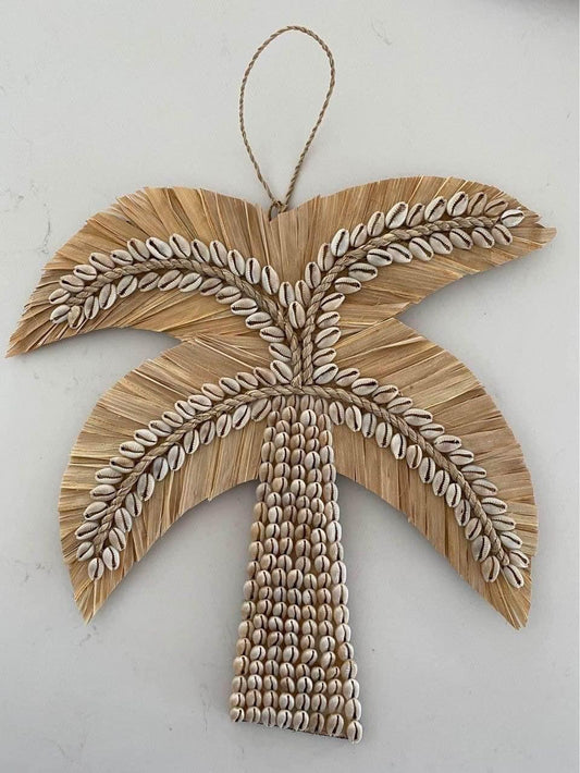 Raffia and Cowrie Shell Wall Hanging PALM