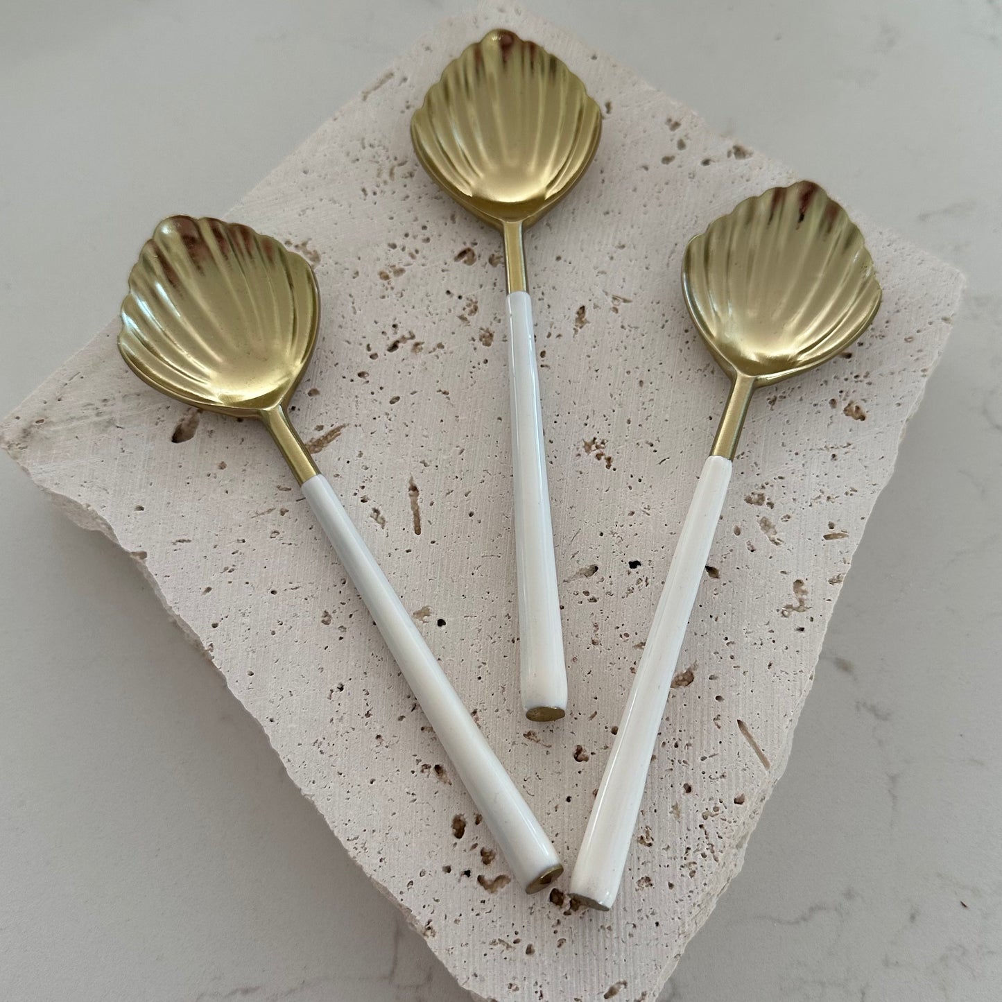 Brass Tea Spoon | Clam