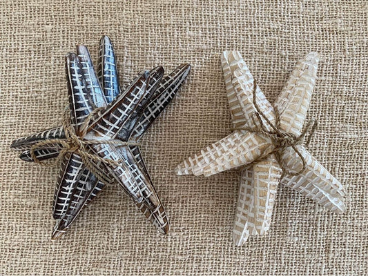 Coastal Starfish Wooden (set of 3) | White or Brown