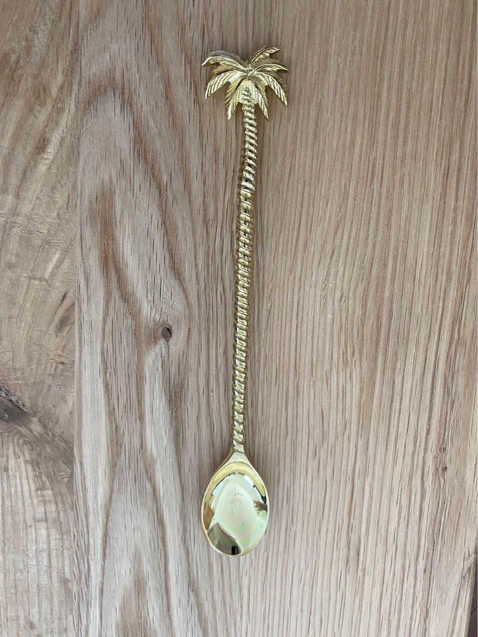 Brass Cocktail Spoon | Palm Tree