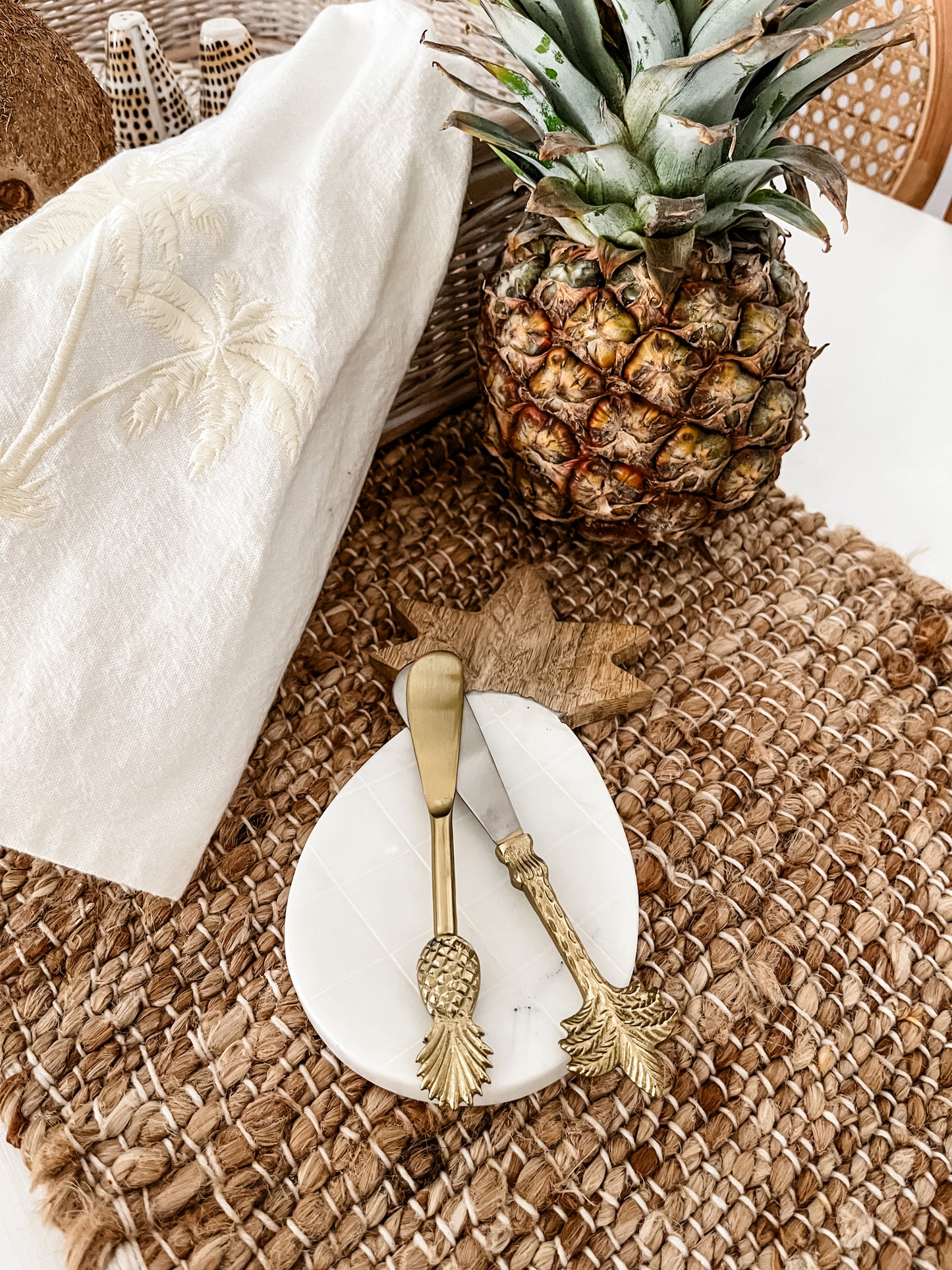 Boho Pineapple Spoon Rest | Marble