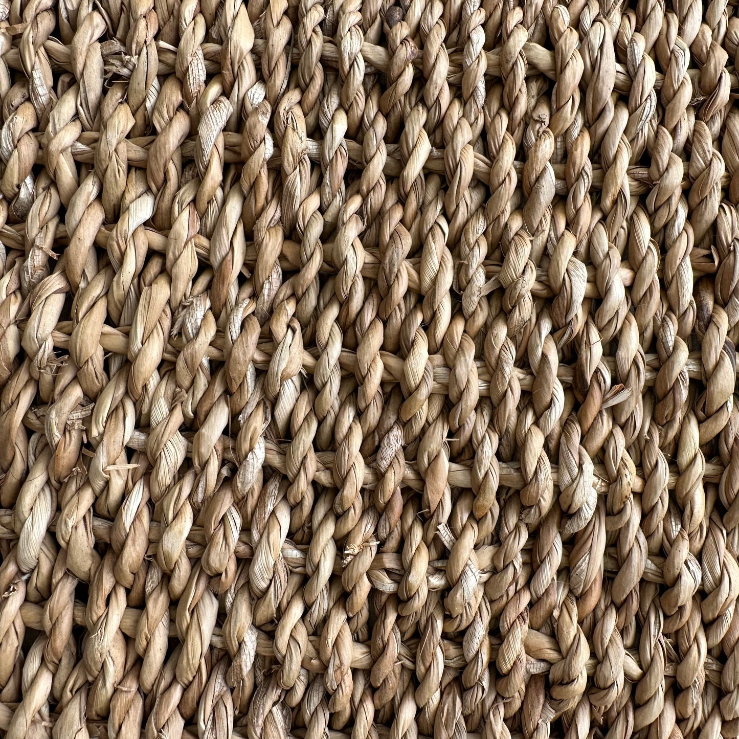 Natural Seagrass Pouffe | Woven