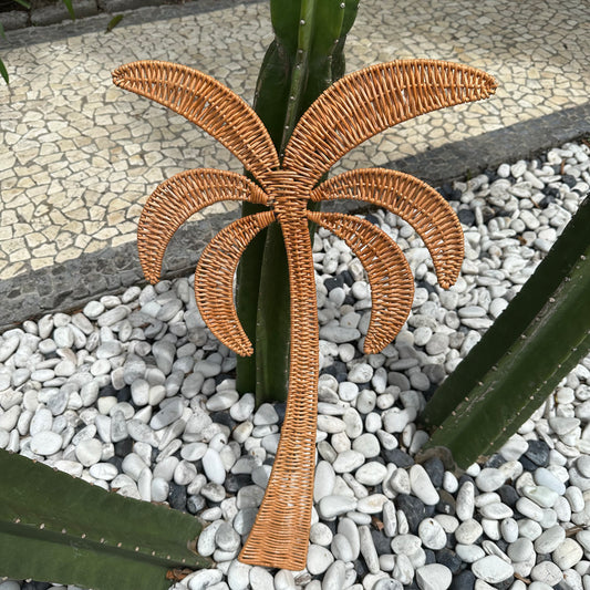 Natural Rattan PALM TREE | 60cm | ONLY 1 LEFT