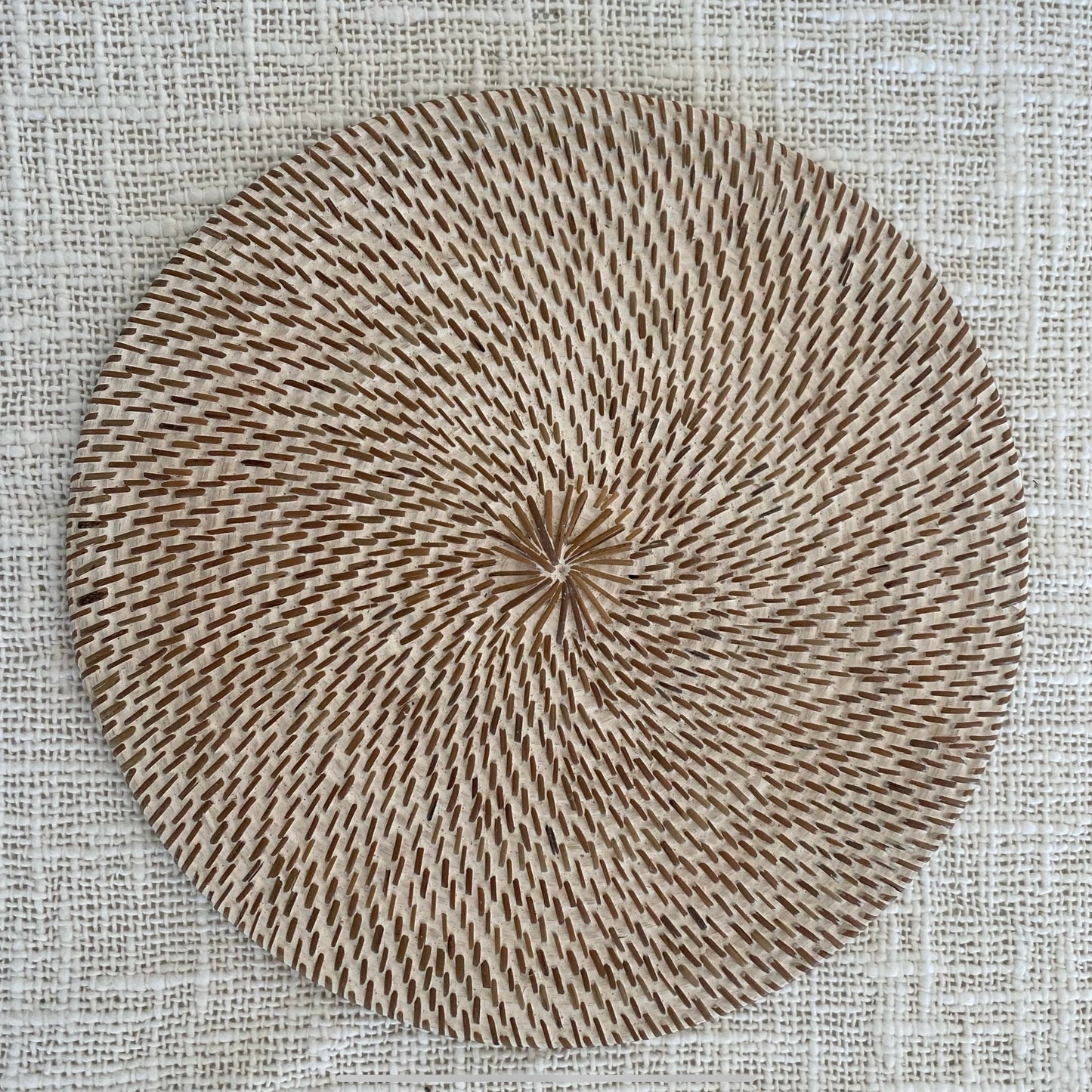 Rattan Placemat | 30cm | White Washed