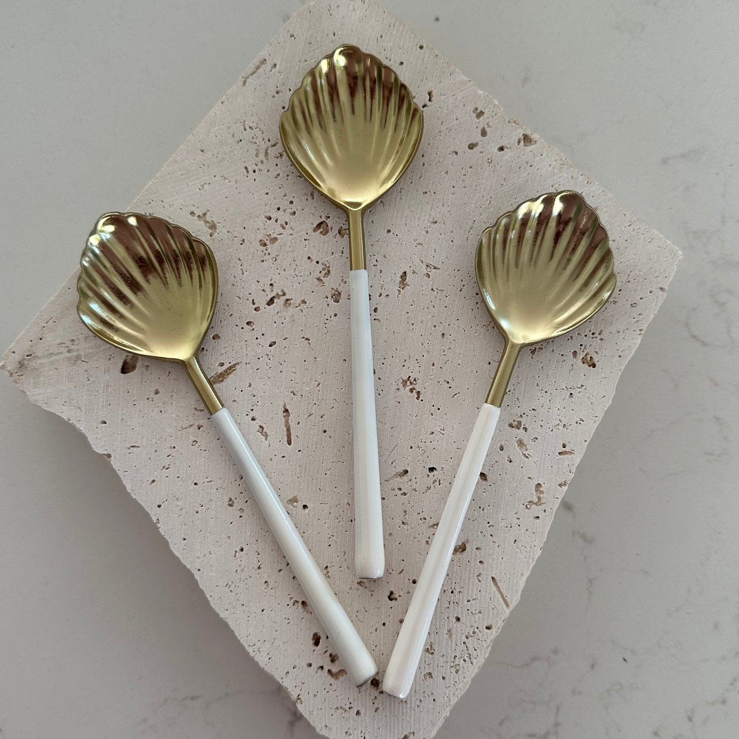 Brass Tea Spoon | Clam