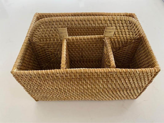 Natural Rattan Condiment Caddy