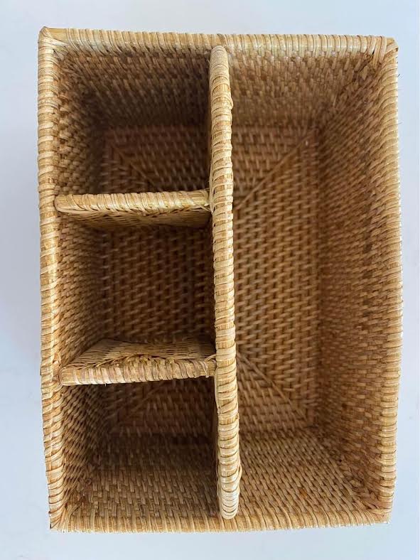 Natural Rattan Condiment Caddy