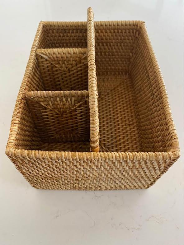 Natural Rattan Condiment Caddy