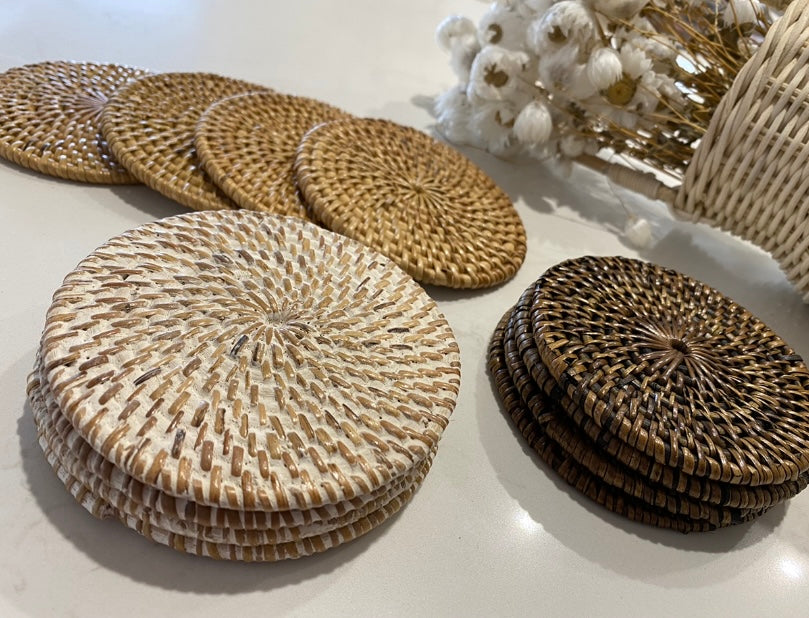 Rattan Drink Coasters