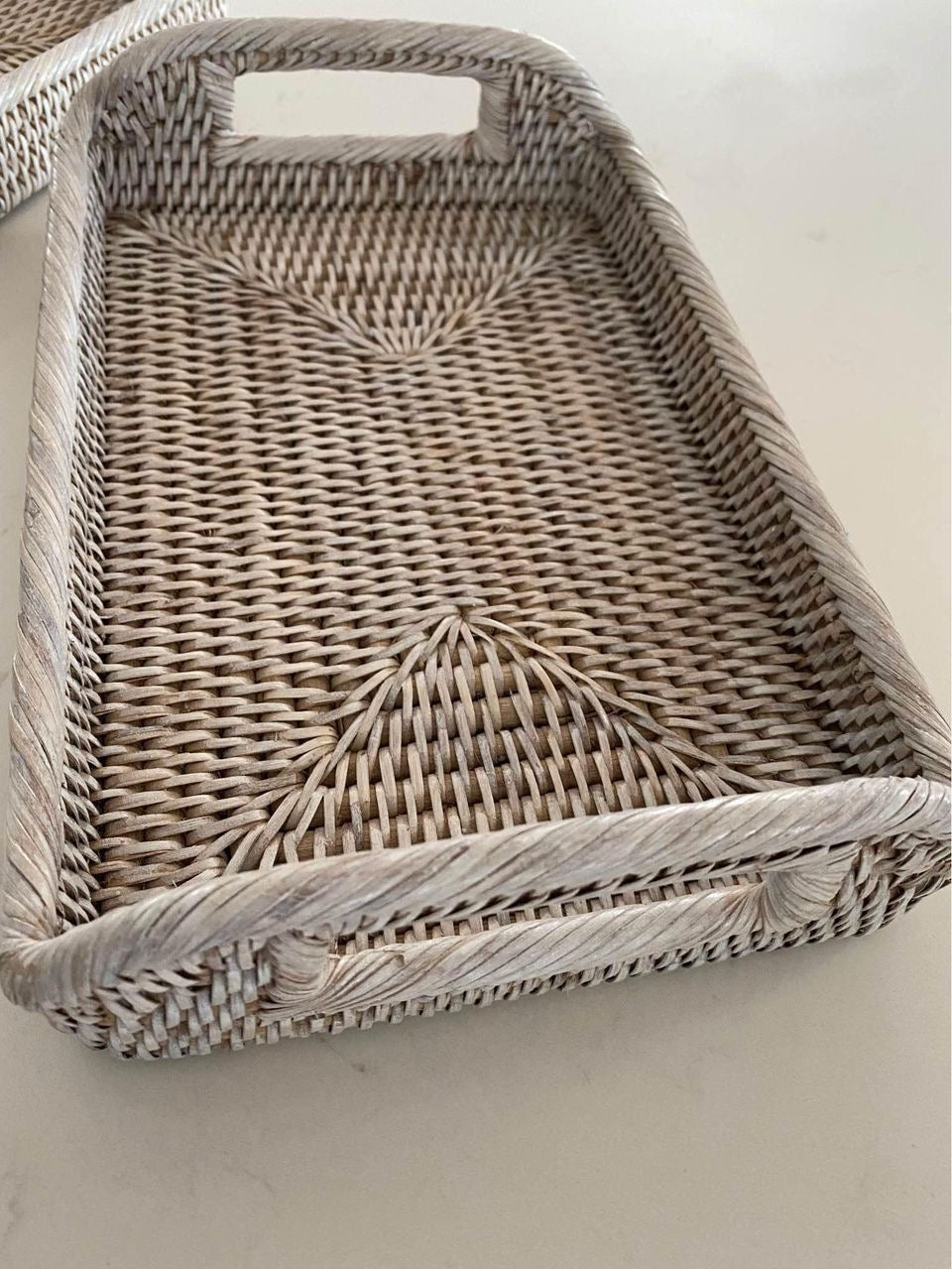 Hamptons Rattan Morning Tray with Handles | 3 options