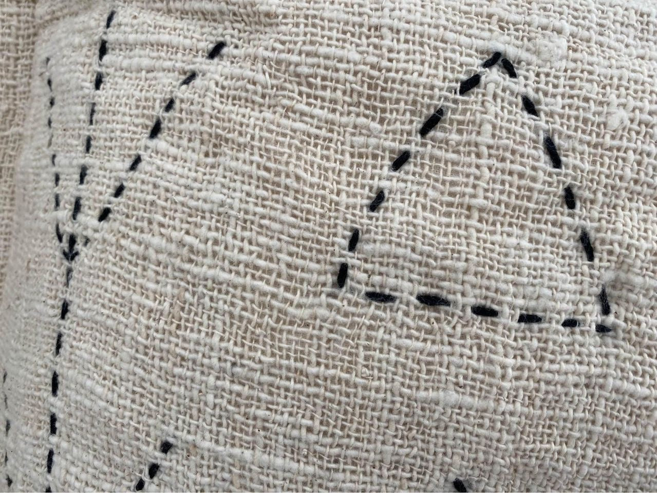 Organic Cotton Slub Cushion Cover | Stitching | Clearance