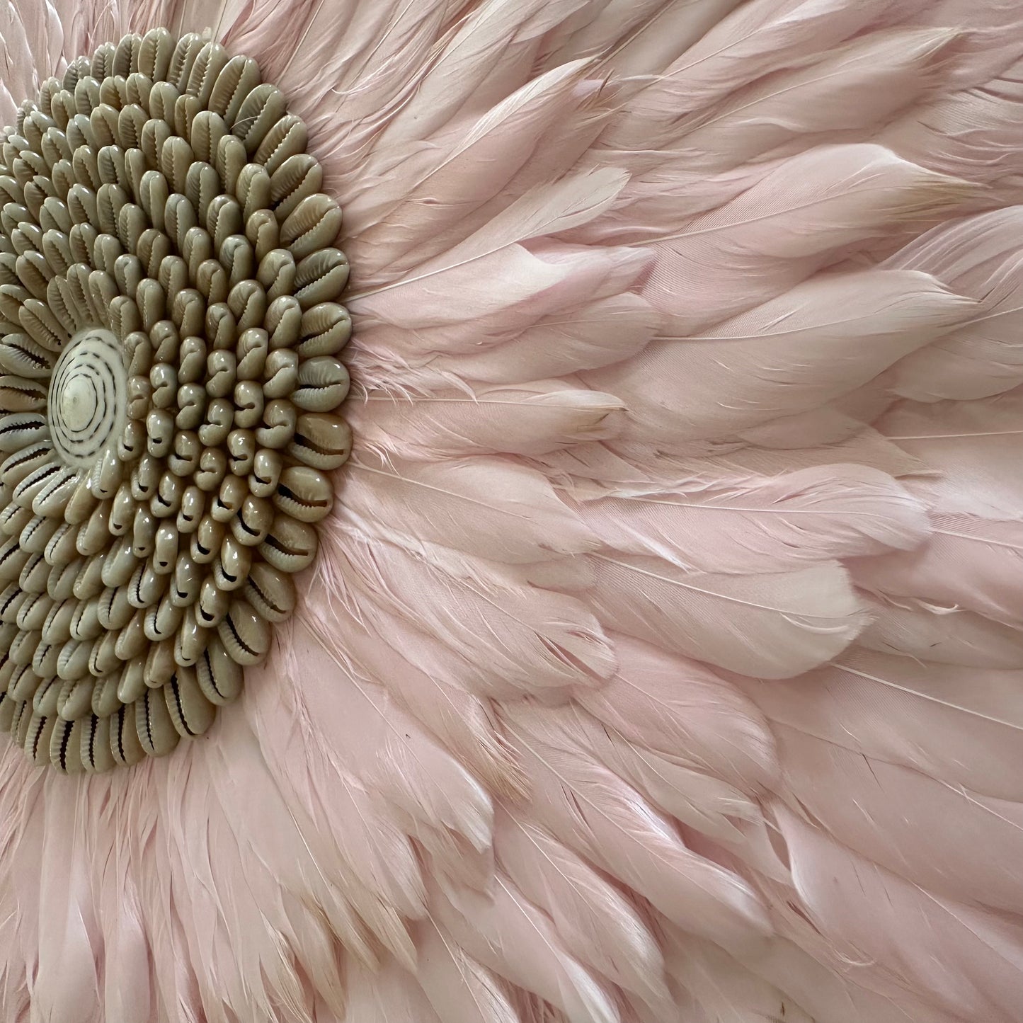 Boho Juju Hat | Baby Pink with Cowrie Shells