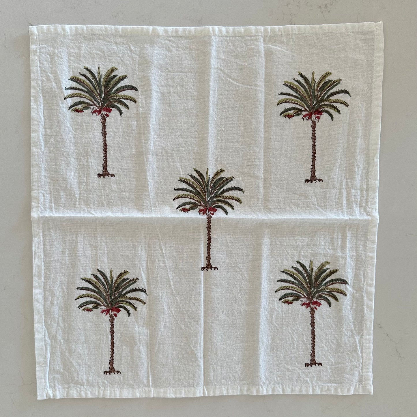 Palm Tree Print Napkin Cotton