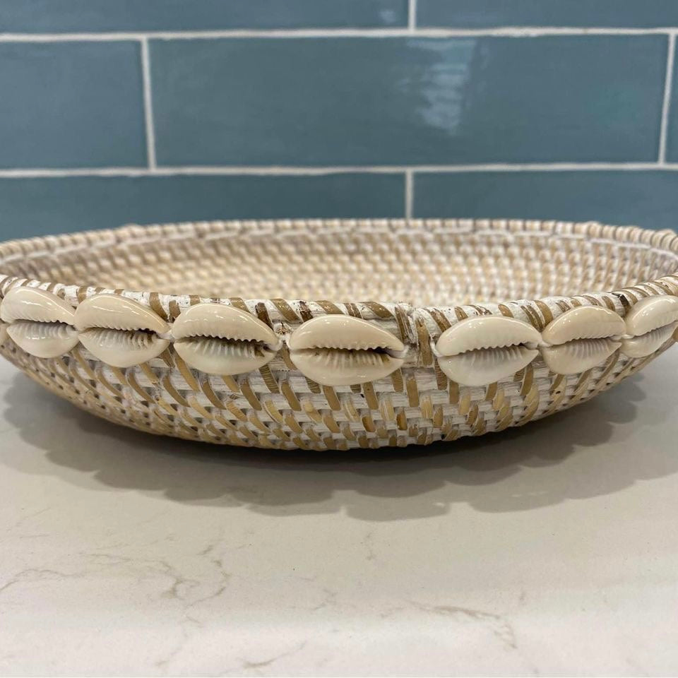 Rattan Cowrie Bowl | 3 Sizes