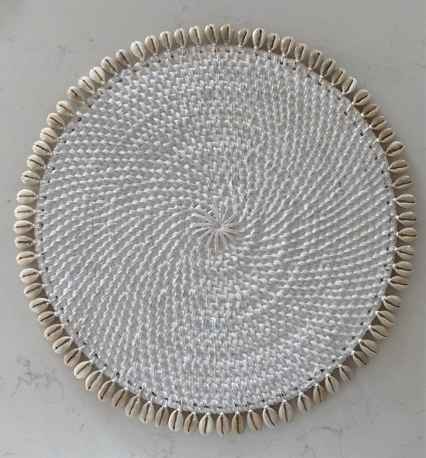 Rattan and Cowrie Placemat | 34cm