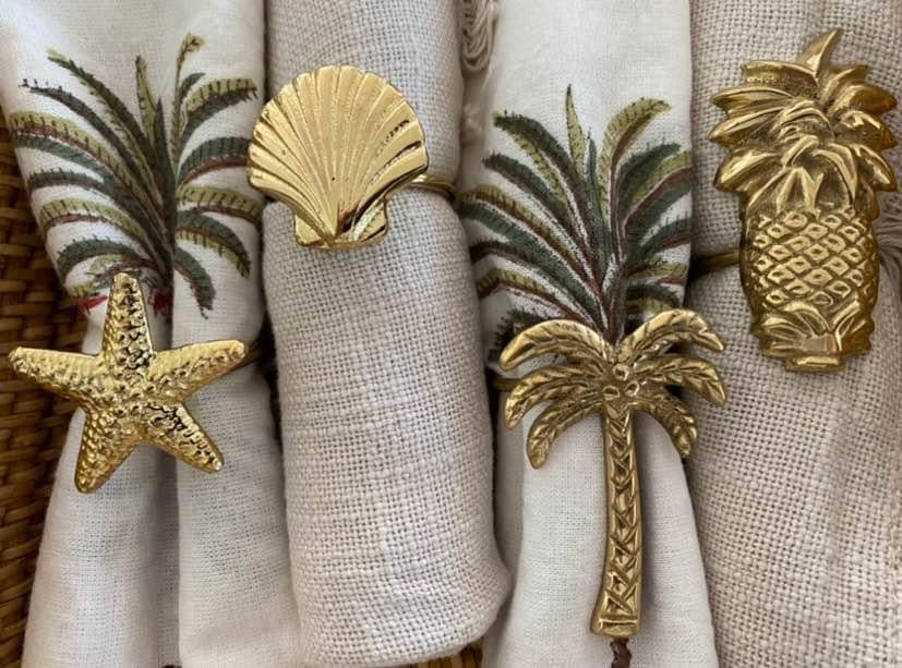 Shiny Gold Napkin Rings