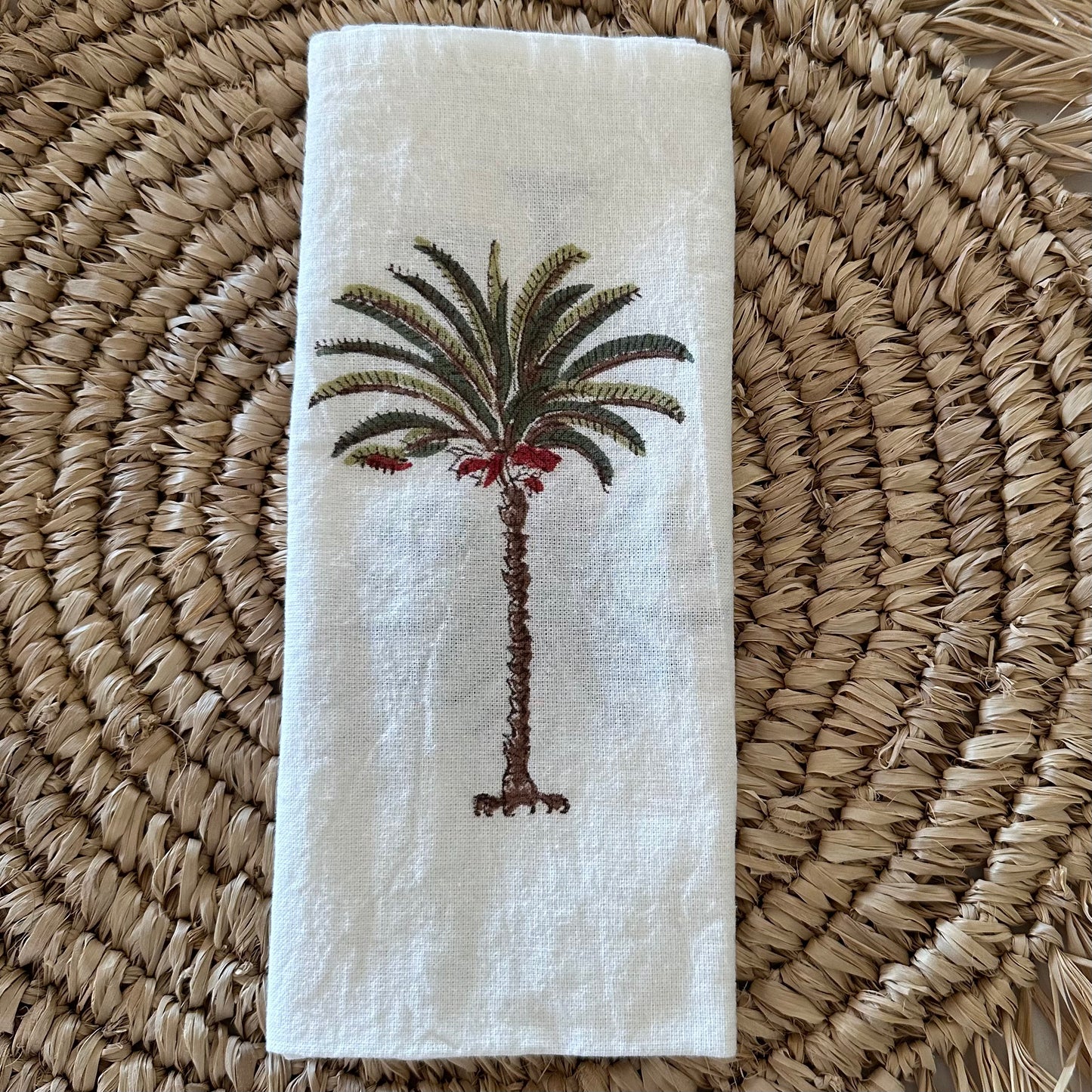 Palm Tree Print Napkin Cotton