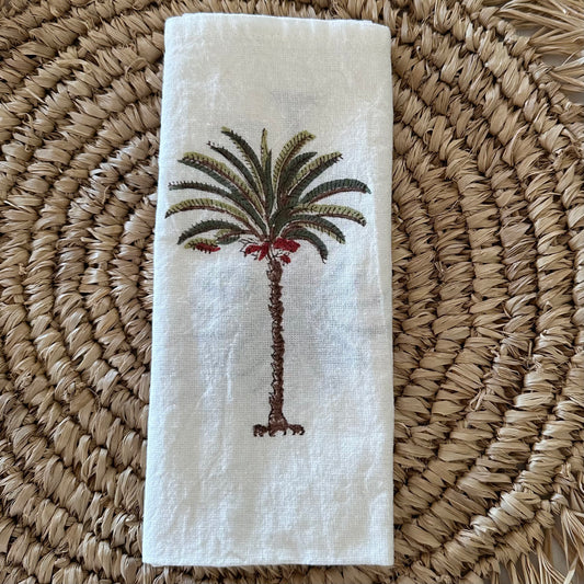 Palm Tree Print Napkin Cotton