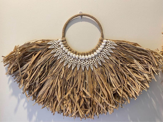 Canggu Raffia and Shell Wall Hanging | Small