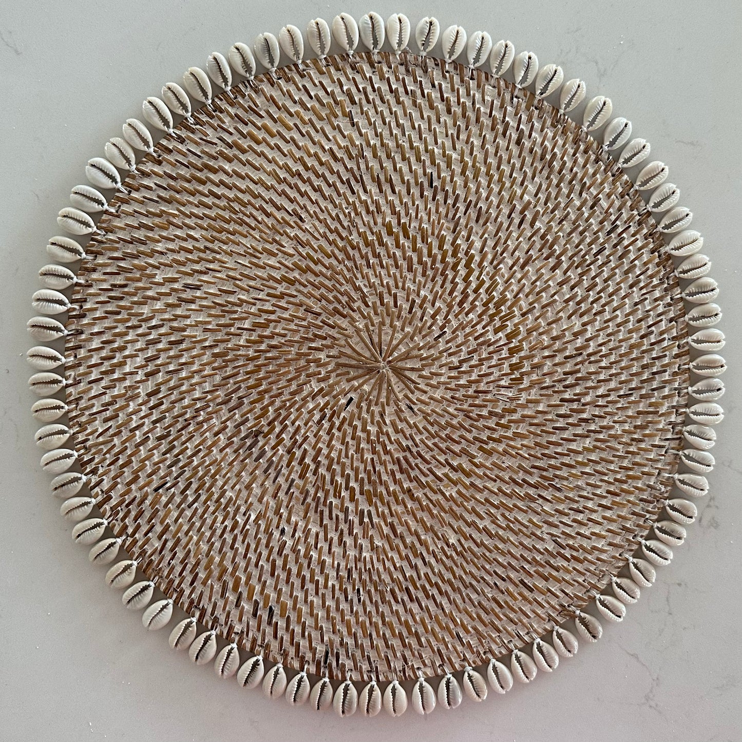 Rattan and Cowrie Placemat | 34cm