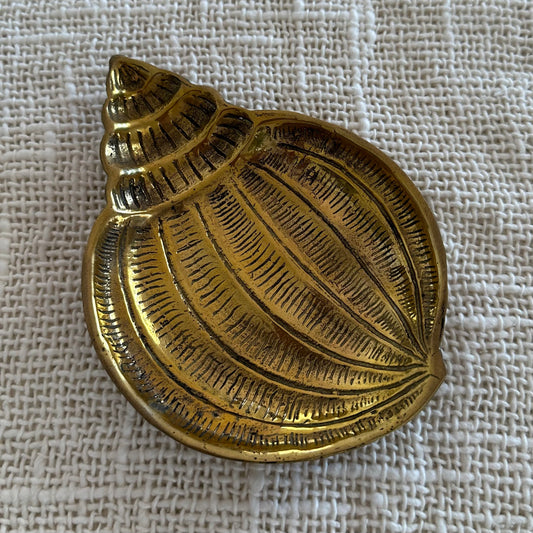 Brass Trinket Tray | CONCH SHELL