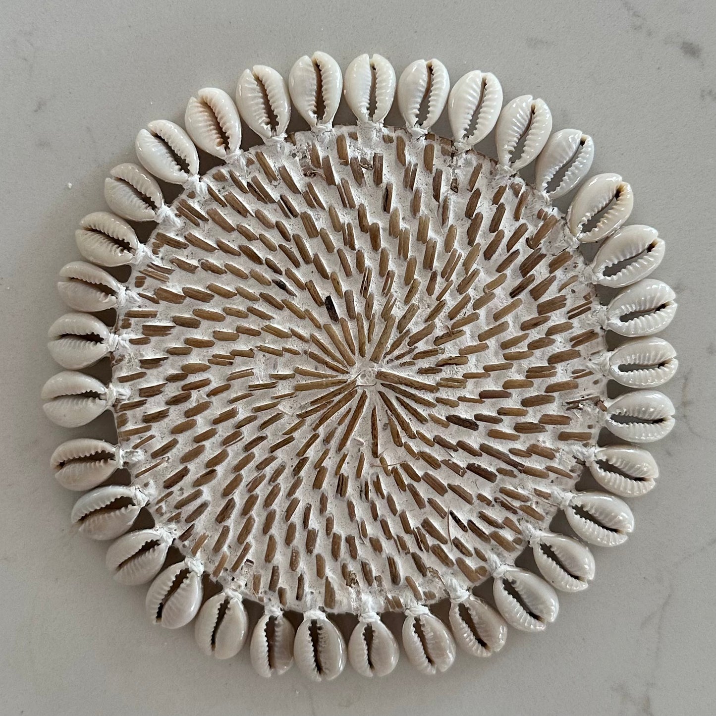 Rattan & Cowrie Shell Coaster