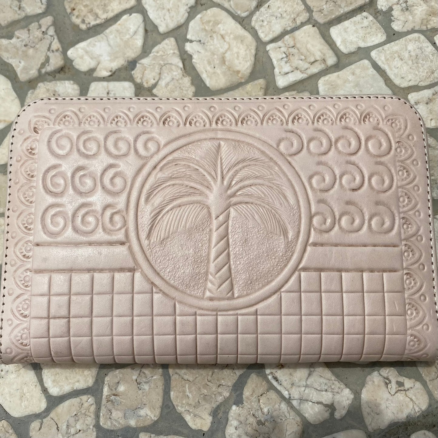 Traveller Palm Leather Clutch/Wallet