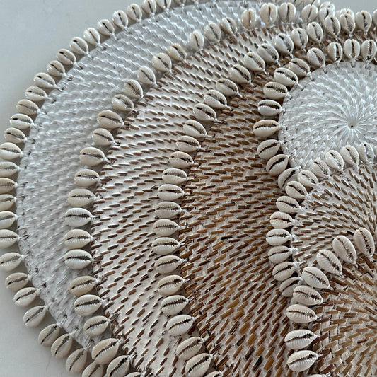 Rattan and Cowrie Placemat | 34cm