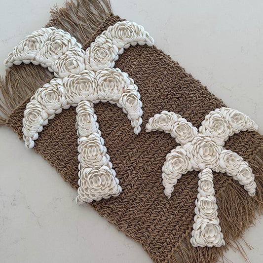 BoHo Shell Palm Tree Wall Hanging