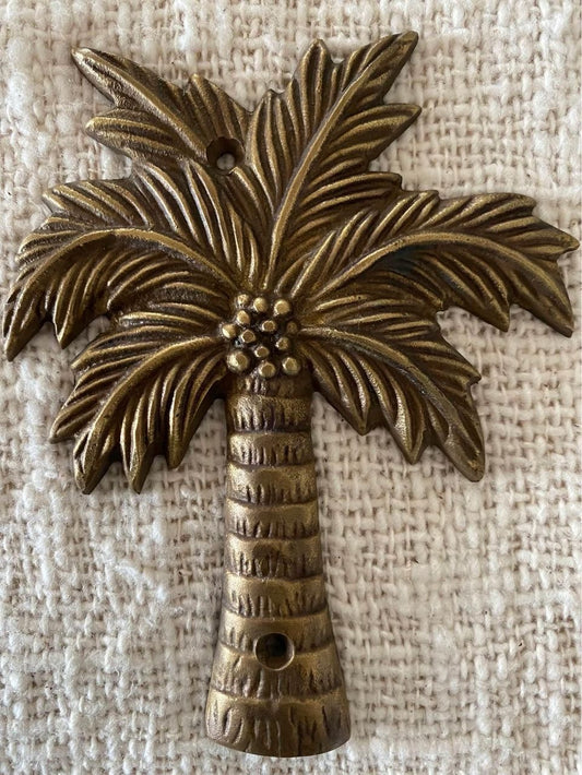 Coco Palm Brass | Wall Plaque