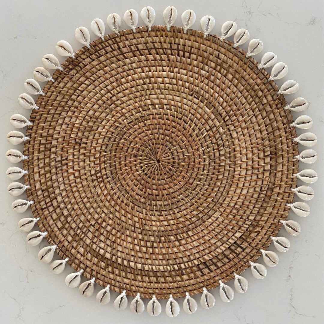 Rattan Cowrie Placemat | 39cm