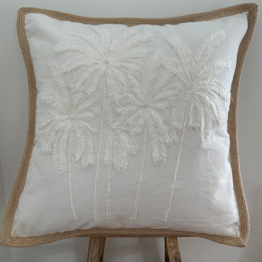 Cotton Palms Cushion Cover | JUTE | 50x50cm