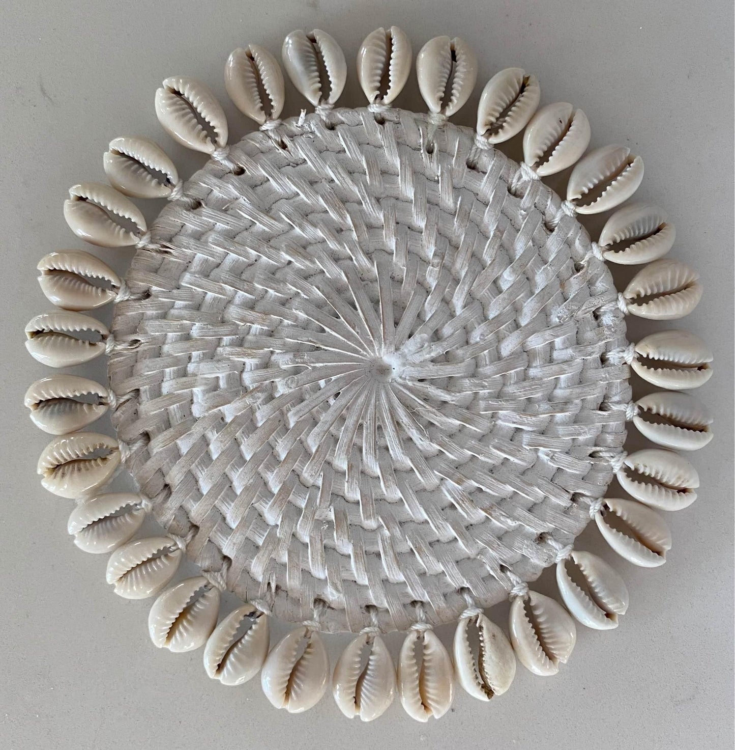 Rattan & Cowrie Shell Coaster