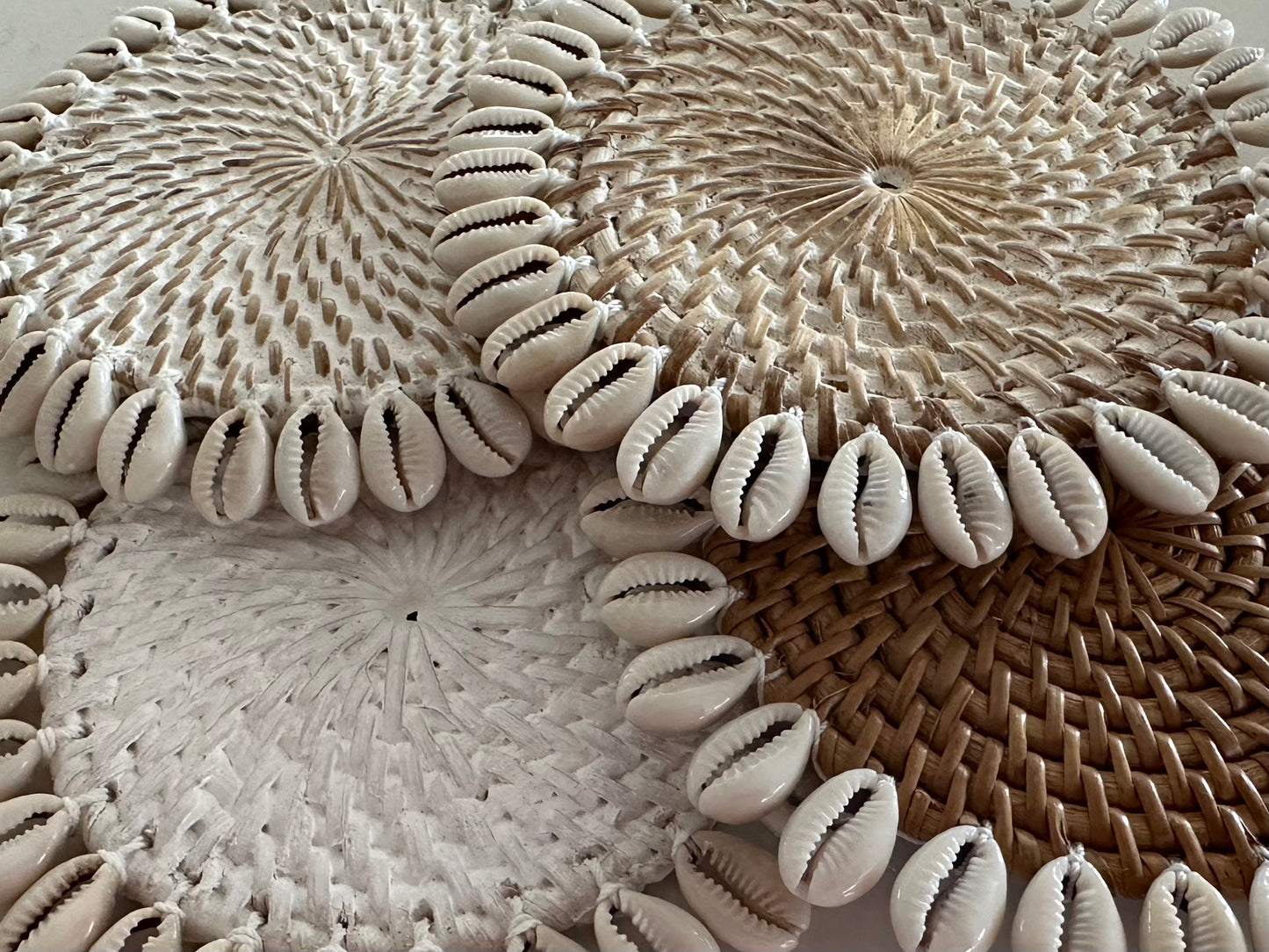 Rattan & Cowrie Shell Coaster