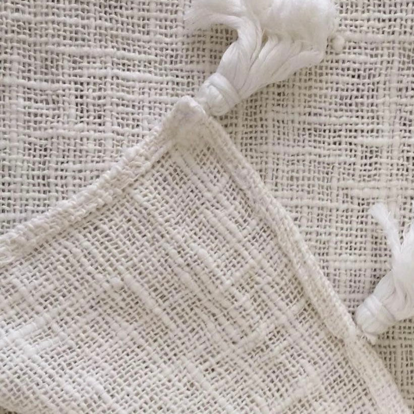 Islands Natural Cotton Table Runner | TASSELS