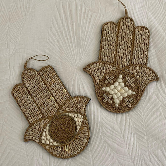 HAMSA Hand Wall Hanging - Cowrie