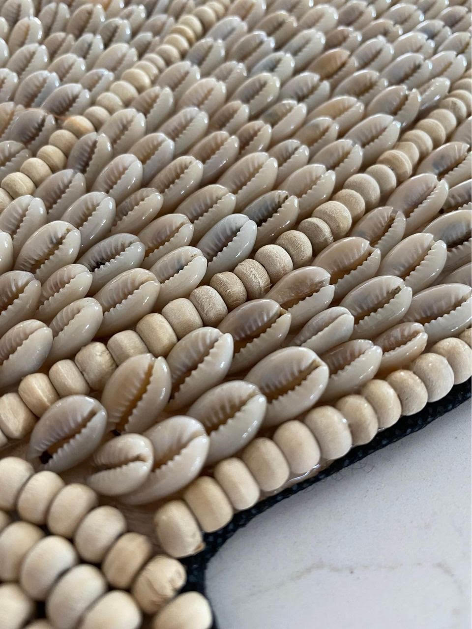 Cowrie and Beads Clam Wall Hanging