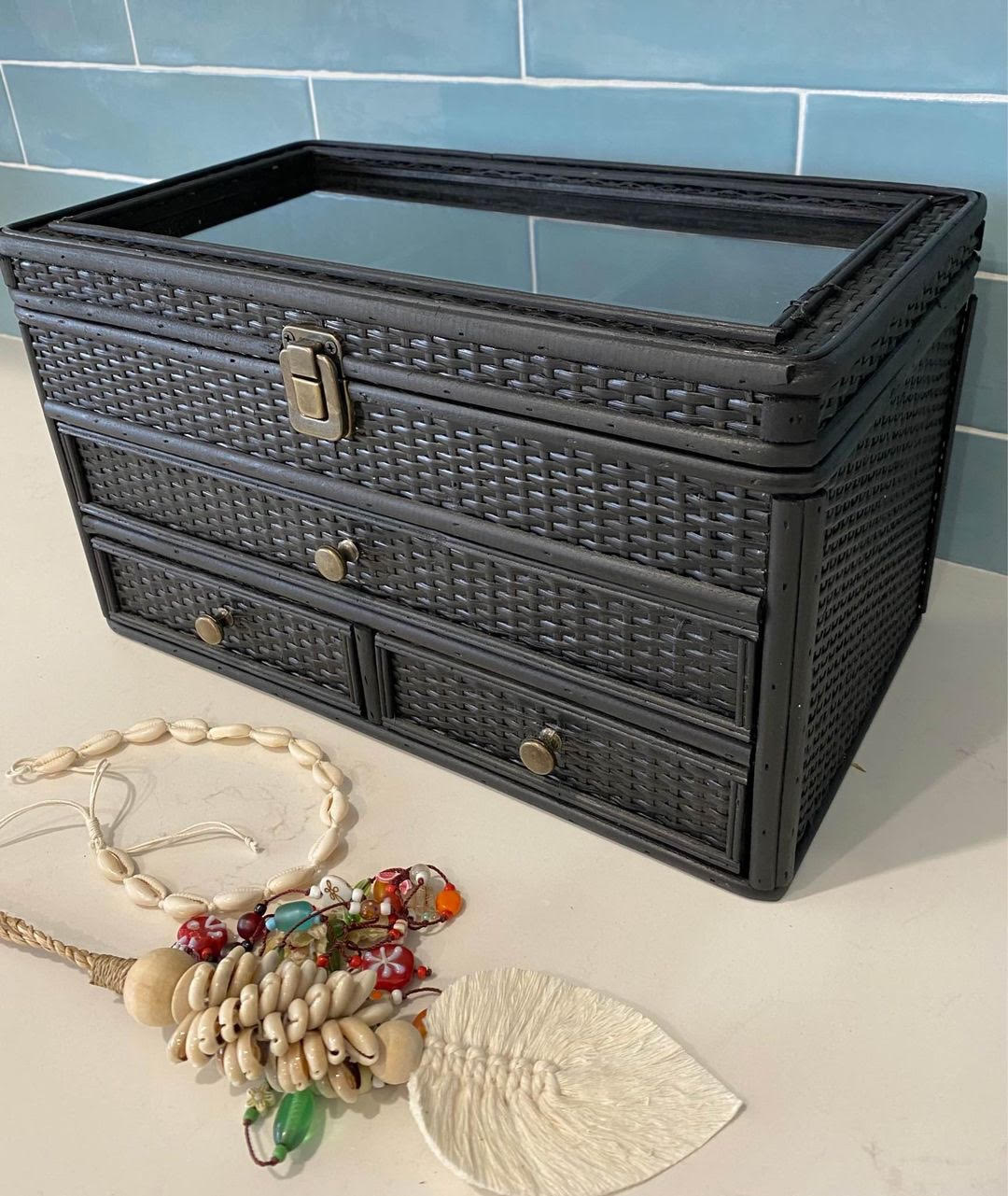 Jewellery Box Double Layer | Black | Last One