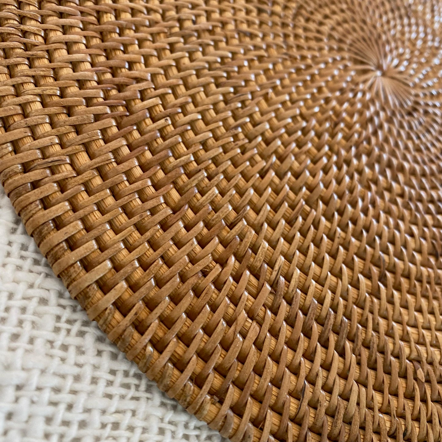 Rattan Placemat | 30cm | Honey Tan