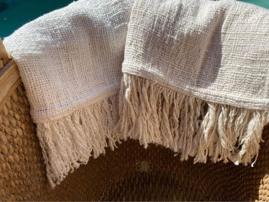 Islands Natural Cotton Table Runner | FRINGE