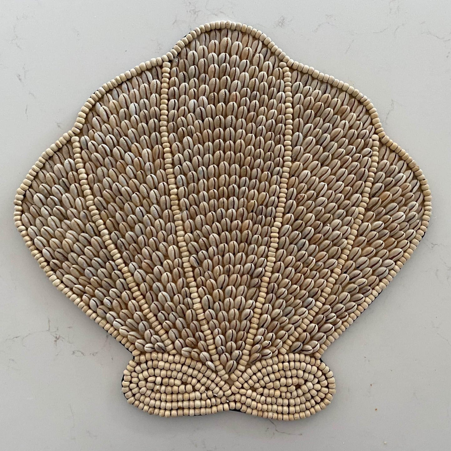 Cowrie and Beads Clam Wall Hanging