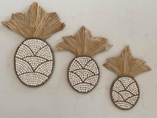 Pineapple Shell Wall Hanging Moon Shell | Set of 3