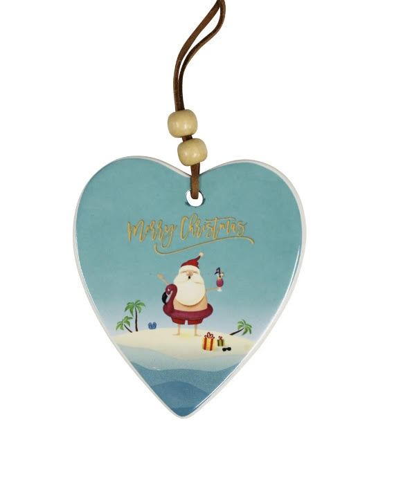 Paradise Santa Hanging Heart