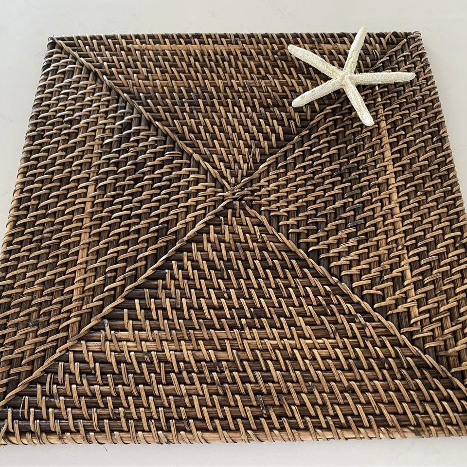 Rattan Placemat Square | Chocolate