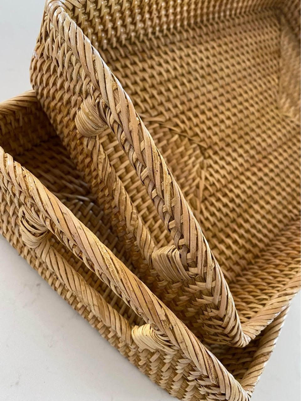 Hamptons Rattan Morning Tray | Honey/Tan